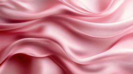 Obraz premium Pink silk fabric draped elegantly, soft waves