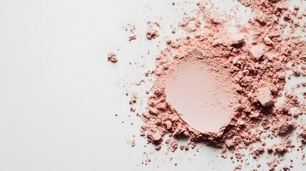 Subtle Elegance: A delicate swirl of blush powder creates an artistic display on the surface, its soft texture and gentle hue promising a touch of beauty and refinement.