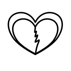 two halves of the heart icon
