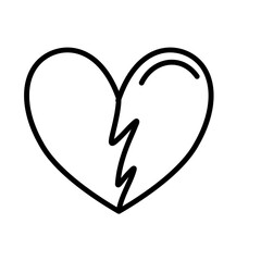 two halves of the heart icon
