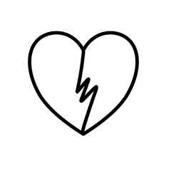 two halves of the heart icon
