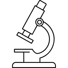 Line Art Compound Microscope Vector Illustration – Clipart & Cartoon Design,  Minimalist line art microscope vector—perfect for science, lab, research, and education clipart needs.