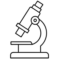 Line Art Compound Microscope Vector Illustration – Clipart & Cartoon Design,  Minimalist line art microscope vector—perfect for science, lab, research, and education clipart needs.