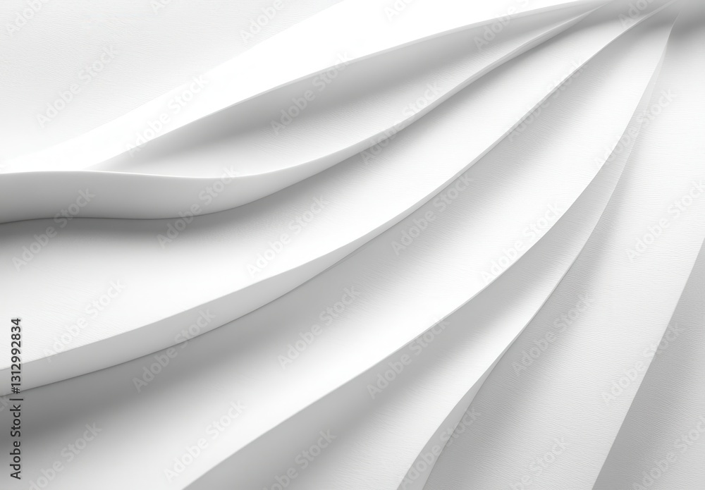 Poster elegant and smooth white paper waves forming textured patterns for backgrounds and design elements i