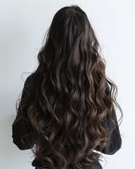 Fototapeta premium background of women fashion with beautiful wavy haircuts creates the elegance of girl Generate AI