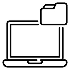 Data Folder Line Icon