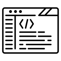 Coding Line Icon