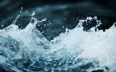Stunning Closeup of Ocean Water Splashing