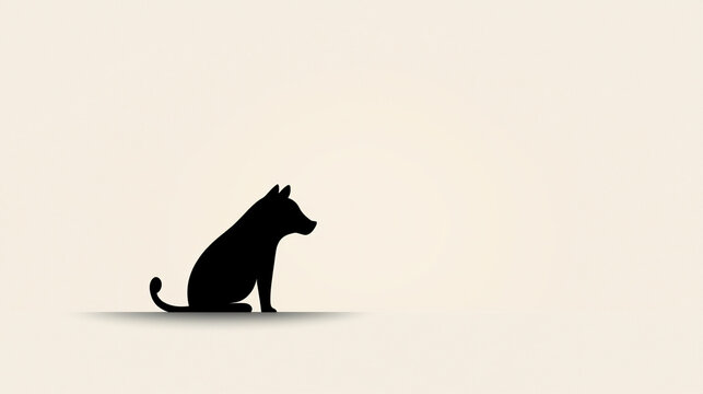 natural light p A simple silhouette of a hyen
