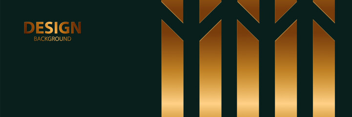 Gold arrow design, dark background, template