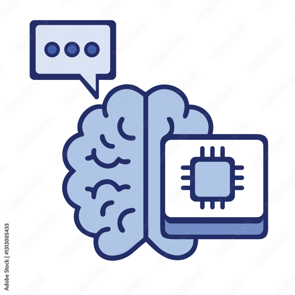 Poster ai chatbot brain technology computing