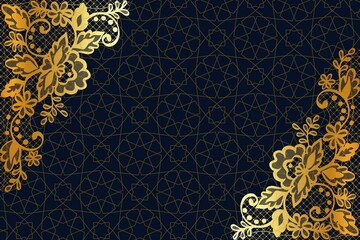 Abstract background with golden ornament, special for landscape celebration.