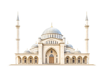 Fototapeta premium Majestic Mosque Architectural Marvel Serenity Peace Tranquility