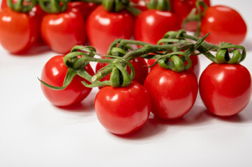 ed sweet ripe tasty Dutch tomatoes growing indoor in greenhouse all seasons, food industry in Netherlands close up