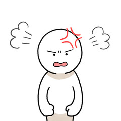 怒っている人のイラスト