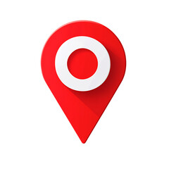 Pinterest Icon with Clean Pin Design Isolated on Transparent Background