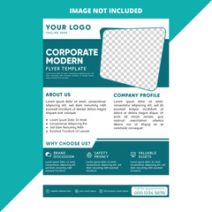 Modern vector layout leaflet template design for business