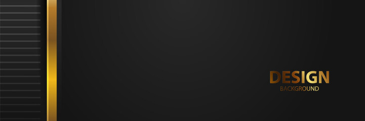 Gold stripe black design background