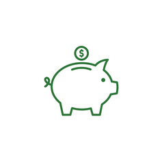 Obraz premium Piggy bank with coin slot symbolizing savings and financial planning