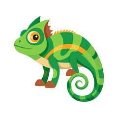 Fototapeta premium a Chameleons isolated on transparent background.