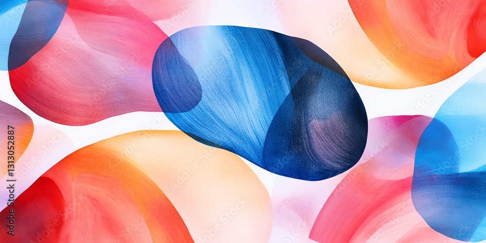 Poster abstract fluid shapes in vibrant colors create a dynamic and modern aesthetic for decor and design