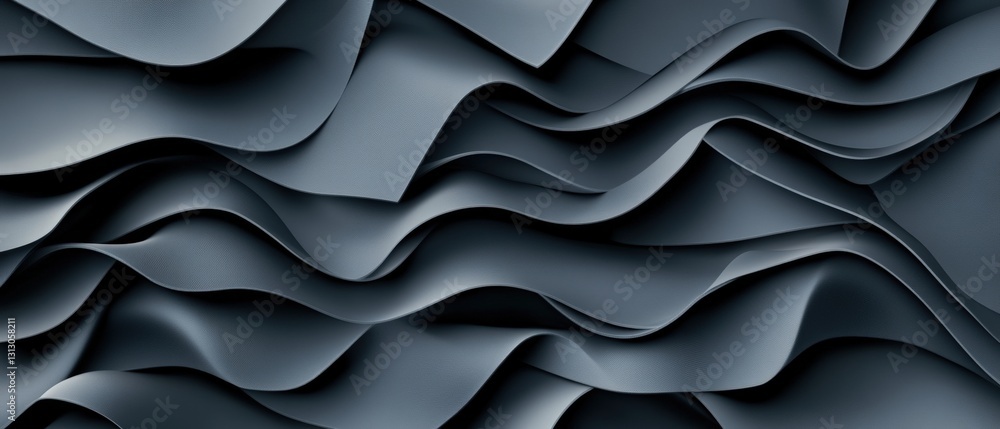 Poster abstract wave pattern in a muted gray background featuring smooth lines and curves for a modern arti