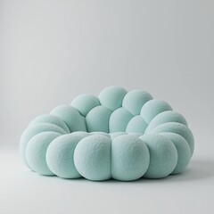 Modern Pastel Green Bubble Sofa Plush Seating Contemporary Design Comfortable Lounge Chair