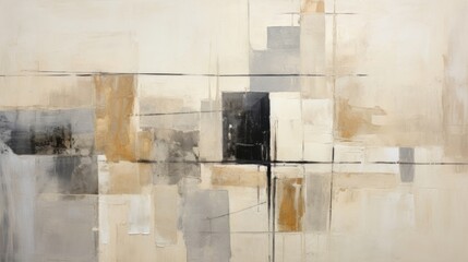 Abstract Watercolor background, wallpaper,Minimalist Boho style, shades of beige, cream, grey,soft brown, linen texture,copy space
