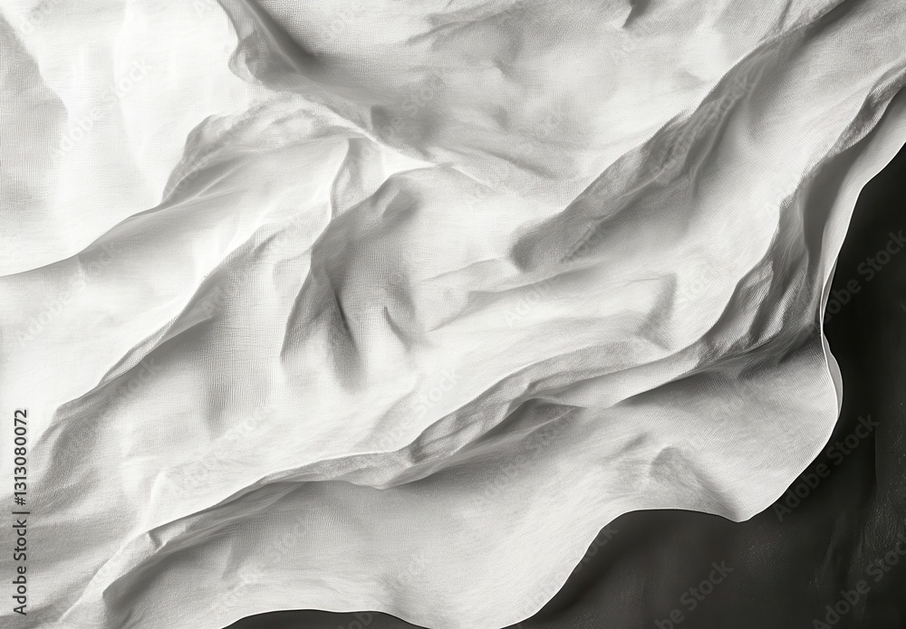 Poster soft white fabric draped abstract background textile texture for artistic or design applications in 