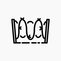 Design Illustration graphic of barbed wire fence icon with line style. Suitable for UI, mobile design, web design, etc.