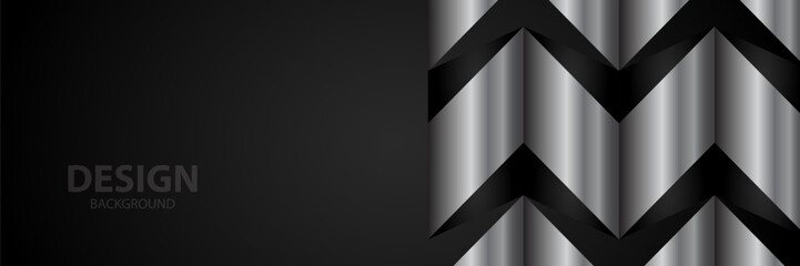 Silver Chevron Pattern Design Background