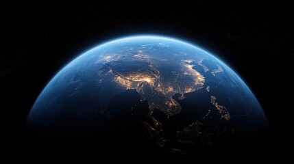 Obraz premium Earth at night from space view