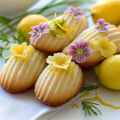  garnished lemon madeleines