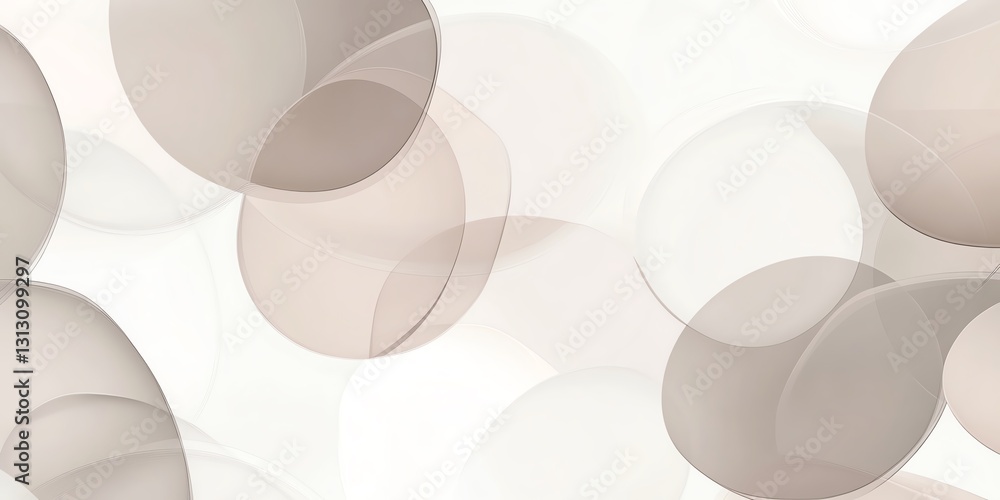 Poster abstract circular patterns create a serene and modern background in soft neutral tones for versatile