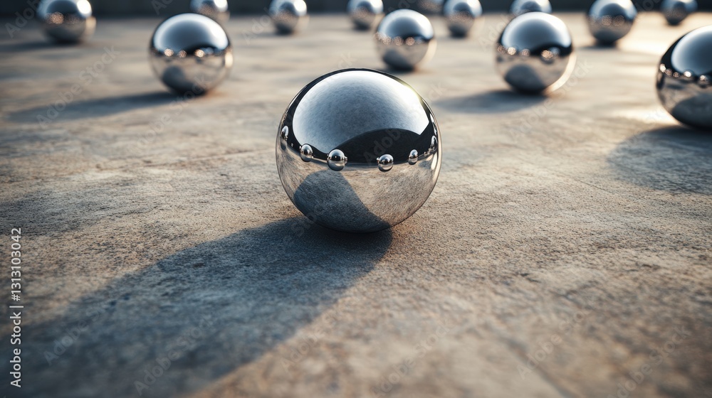 Poster collection of various balls on a tabletop surface showcasing a playful and colorful arrangement of s