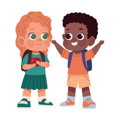 Students Talking with Books