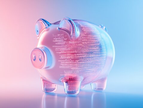 Digital piggy bank with code