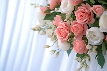 Floral arrangement of roses and greenery