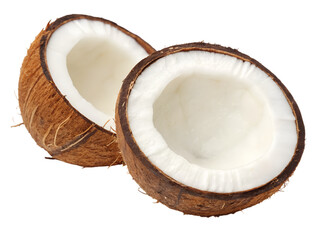 Delicious creamy coconut a kitchen food photography experience, isolated on white or transparent background