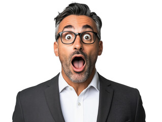 Captivating Portrait Photography: Showcasing a Businessman's Astonished Expression to Highlight Emotional Depth and Professionalism in Business and Personal Branding