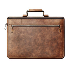 Portfolio with zip closure isolated on transparent background