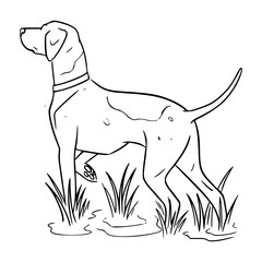 hunting dog vector design