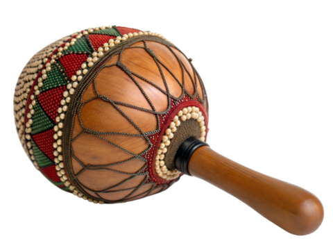 Dance ceremonies featuring amaasai rattle gourds cultural events vibrant atmosphere close-up view, isolated on white or transparent background