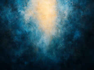 Fototapeta premium Abstract blue and gold light burst artistic background digital artwork illuminated environment soft focus conceptual design