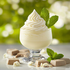  white chocolate mousse artistic