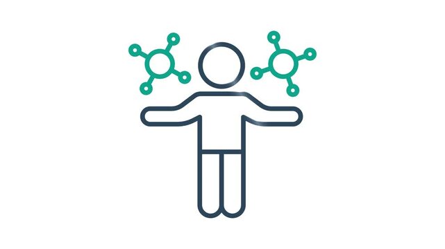 Multitasking animated icon. animated icon related to efficiency, productivity. suitable for user interface, provide visual feedback and more. alpha channel
