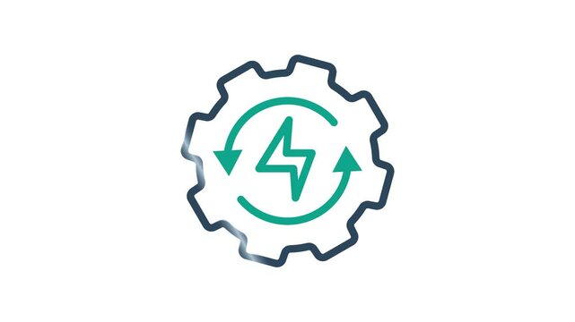 Energy efficiency animated icon. animated icon related to efficiency, productivity. suitable for user interface, provide visual feedback and more. alpha channel