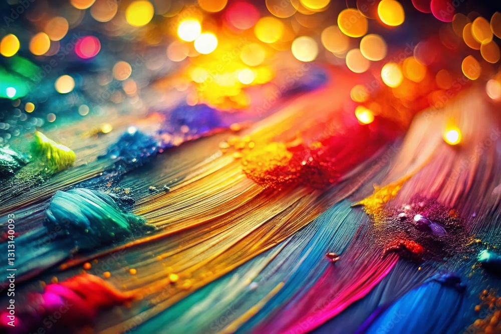 Poster abstract expressionist texture online store backdrop with bokeh effect - stock photo