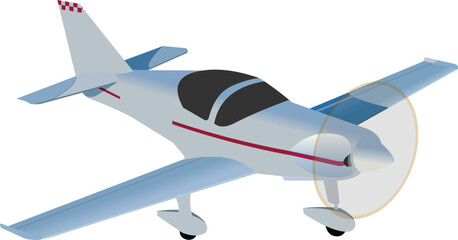 vector image, grey dragonfly passenger plane