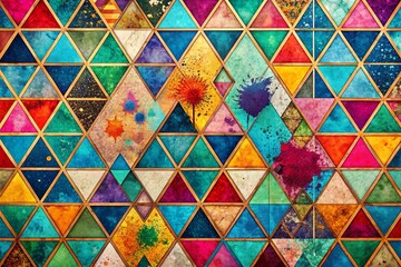 Abstract Geometric Paint Splatter Architecture Texture Background